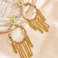 Beaded Chain Fringe Stainless Steel Earrings