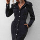Button Down Denim Dress with Pockets