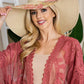 Justin Taylor Floral Bow Detail Sunhat