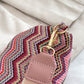 Chevron Straw Sling Bag