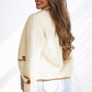 Contrast Button Up Long Sleeve Jacket