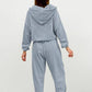 Half Zip Drawstring Hoodie and Pants Set
