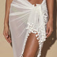 SOLID MESH SARONG WITH TASSEL DETAILS