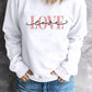 LOVE Round Neck Dropped Shoulder Sweatshirt