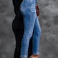 Button Fly Center Seam High Rise Jeans