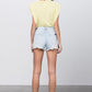 HIGH RISE PREMIUM SHORTS WITH FRONT ZIPPER