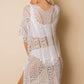 Crochet Knitted Tassel Tie Kimono Beachwear