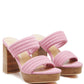 RAG&CO MILLE FEUX SUEDE SLIP-ON BLOCK HEELEDSANDAL