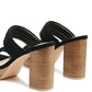 RAG&CO MILLE FEUX SUEDE SLIP-ON BLOCK HEELEDSANDAL