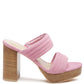 RAG&CO MILLE FEUX SUEDE SLIP-ON BLOCK HEELEDSANDAL