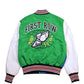 BRIGHT FUTURE GREEN LETTERMAN VARSITY JACKET