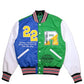 BRIGHT FUTURE GREEN LETTERMAN VARSITY JACKET