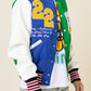 BRIGHT FUTURE GREEN LETTERMAN VARSITY JACKET