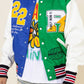 BRIGHT FUTURE GREEN LETTERMAN VARSITY JACKET