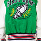 BRIGHT FUTURE GREEN LETTERMAN VARSITY JACKET