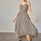GINGHAM CAMI HIGH-LOW DRESS