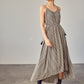 GINGHAM CAMI HIGH-LOW DRESS