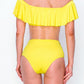 Belle off shoulder ruffle bikini set