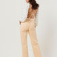 HIGH WAISTED WIDE CUT STRAIGHT LEG