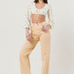HIGH WAISTED WIDE CUT STRAIGHT LEG