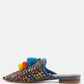 ZOOEY COLORFUL WOVEN FLAT MULES