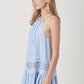 HALTER NECK TRIM LACE WITH FOLDED DETAIL DRESS