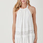HALTER NECK TRIM LACE WITH FOLDED DETAIL DRESS