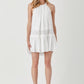 HALTER NECK TRIM LACE WITH FOLDED DETAIL DRESS