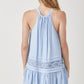 HALTER NECK TRIM LACE WITH FOLDED DETAIL DRESS