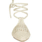 BARTSI HANDWOVEN COTTON TIE UP MULE FLATS