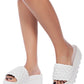 SUNDAE PLATFORM SLIDES WITH WOVEN TEXTURED STRAPS
