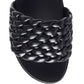 SUNDAE PLATFORM SLIDES WITH WOVEN TEXTURED STRAPS