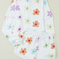 Printed Quarter Button Top and Drawstring Shorts Lounge Set