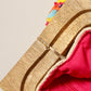 Multi Color Pattern Wood Frame Clutch Bag