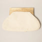 Multi Color Pattern Wood Frame Clutch Bag