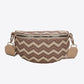 Chevron Straw Sling Bag