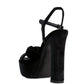 LIDDEL Velvet High Block Heeled Sandals