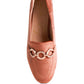 Croc Textured Metal Show Detail Loafers