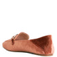 Croc Textured Metal Show Detail Loafers