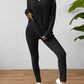 Ribbed Round Neck Top and Pants Set