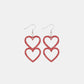 Cutout Heart Shape Wood Earrings