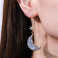 Resin Moon Drop Earrings