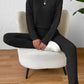 Ribbed Round Neck Top and Pants Set