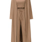 Tank, Pants, and Cardigan Set with Pockets