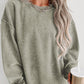 Round Neck Dropped Shoulder Sweatshirt
