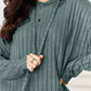 Basic Bae Full Size Ribbed Drawstring Hood Top and Straight Pants Set