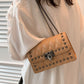 Studded PU Leather Crossbody Bag