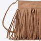 PU Leather Crossbody Bag with Fringe