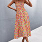 Floral Smocked One-Shoulder Midi Dress