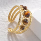 18K Gold Plated Nature Stone Open Ring